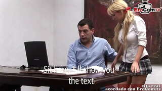 สอนภาษาสเปนใหญ่หัวนม milf ช่างที่ทำงาน