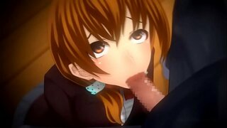 Грудастая хентай милашка сорады мүшесі және трахается да тугую киску